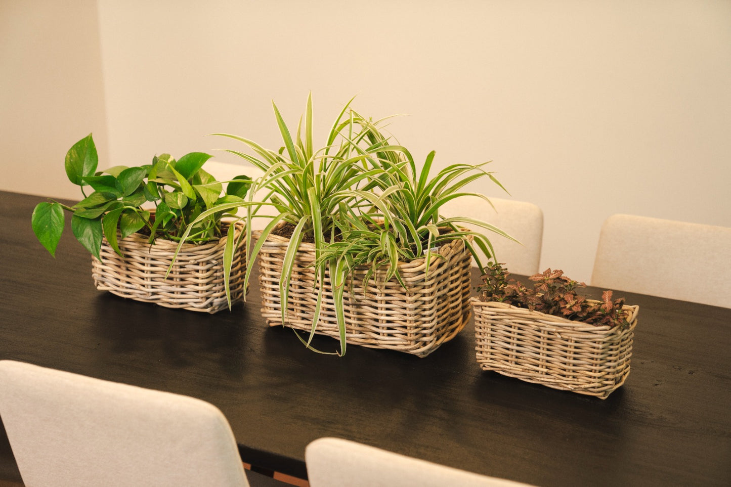 BASKET RATTAN GREY