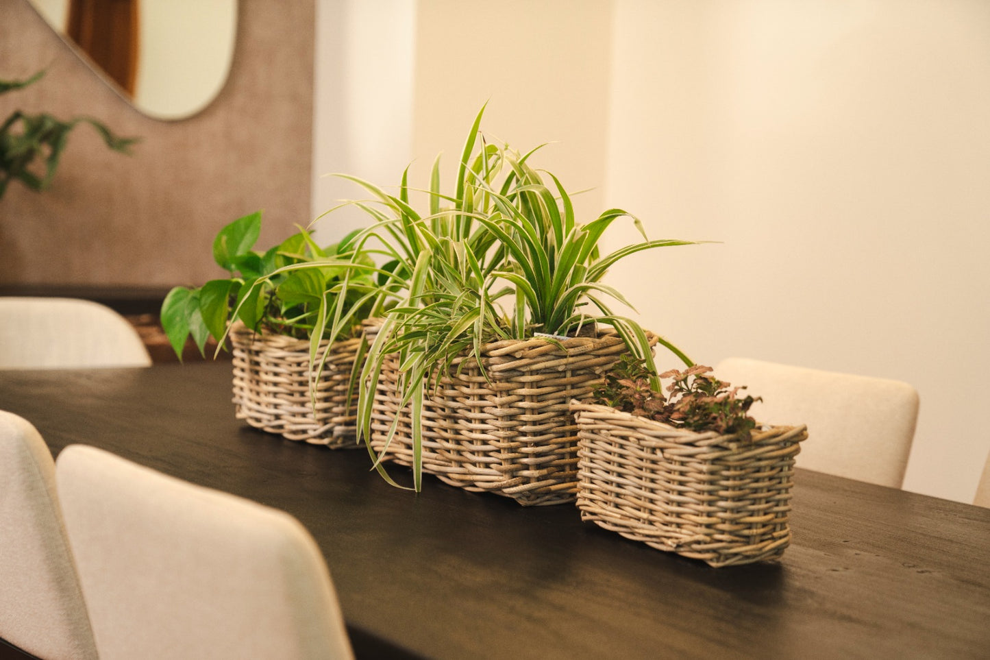 BASKET RATTAN GREY