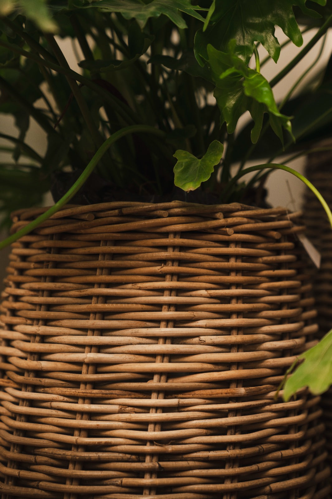 BASKET RATTAN GREY